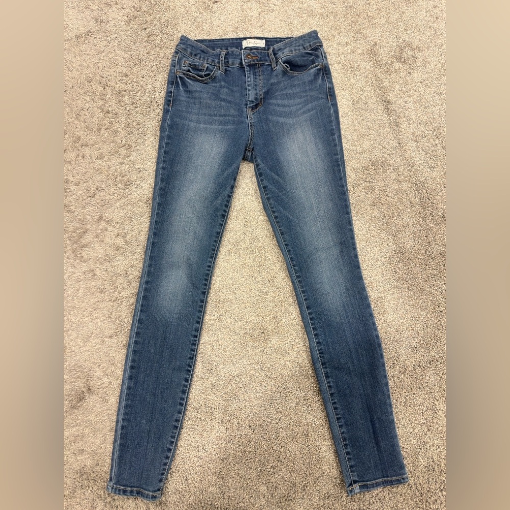 Jessica Simpson Curvy High Rise Skinny Jeans | Women's Size 29 | Blue Denim - Picture 2 of 8